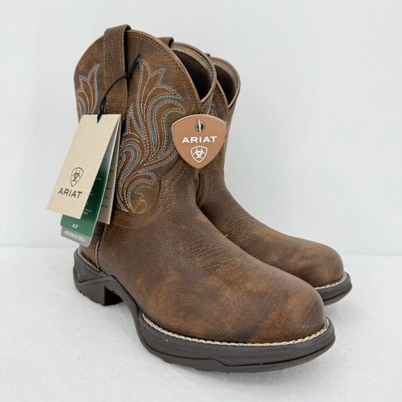 NWOB Ariat Women's Copper Kettle Leather Western Boots US 7B Oil/Slip Resistant - Picture 1 of 13